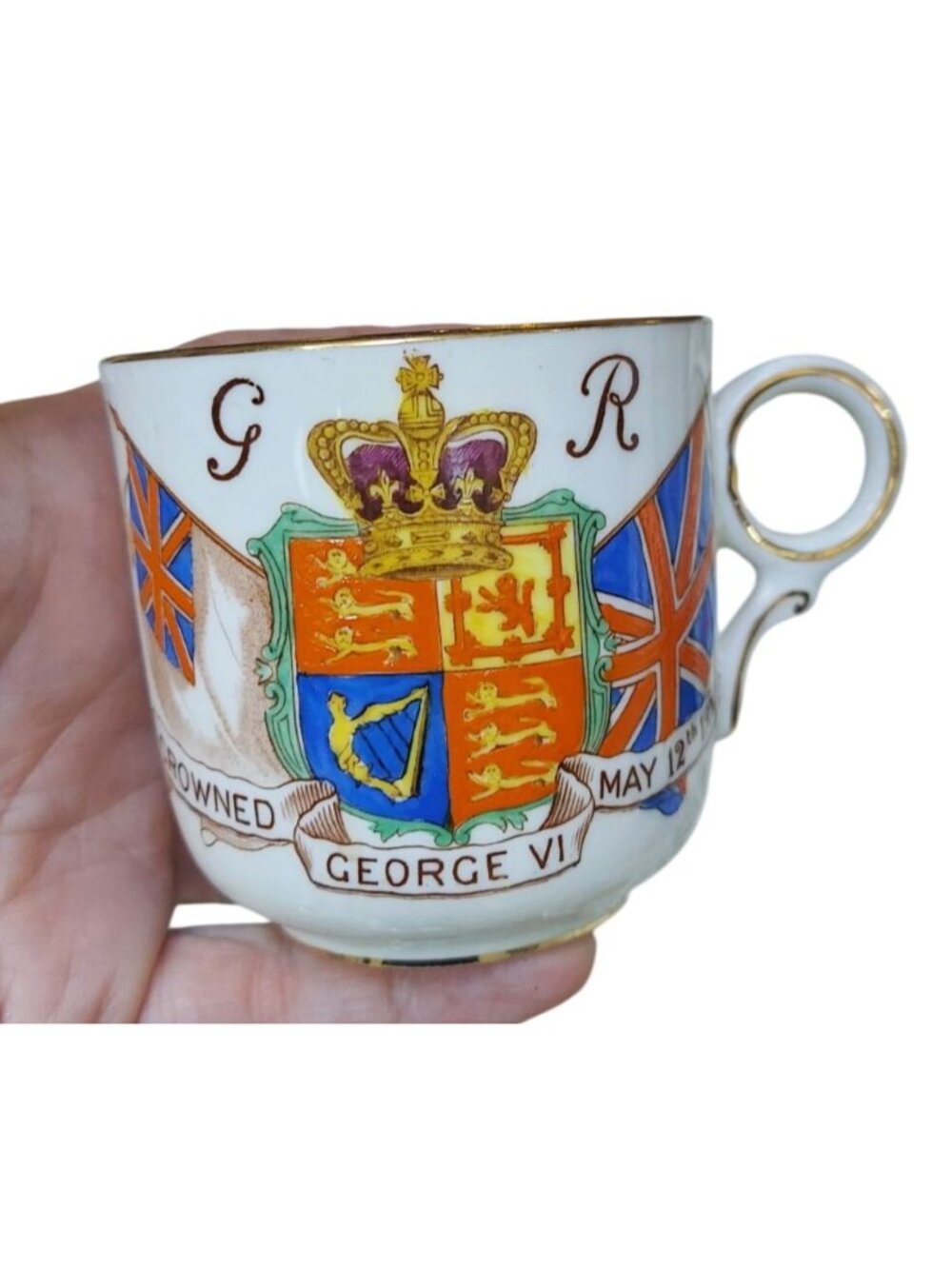 Vintage Hammersley Coronation Commemorative Cup For King George VI May 12th 1937